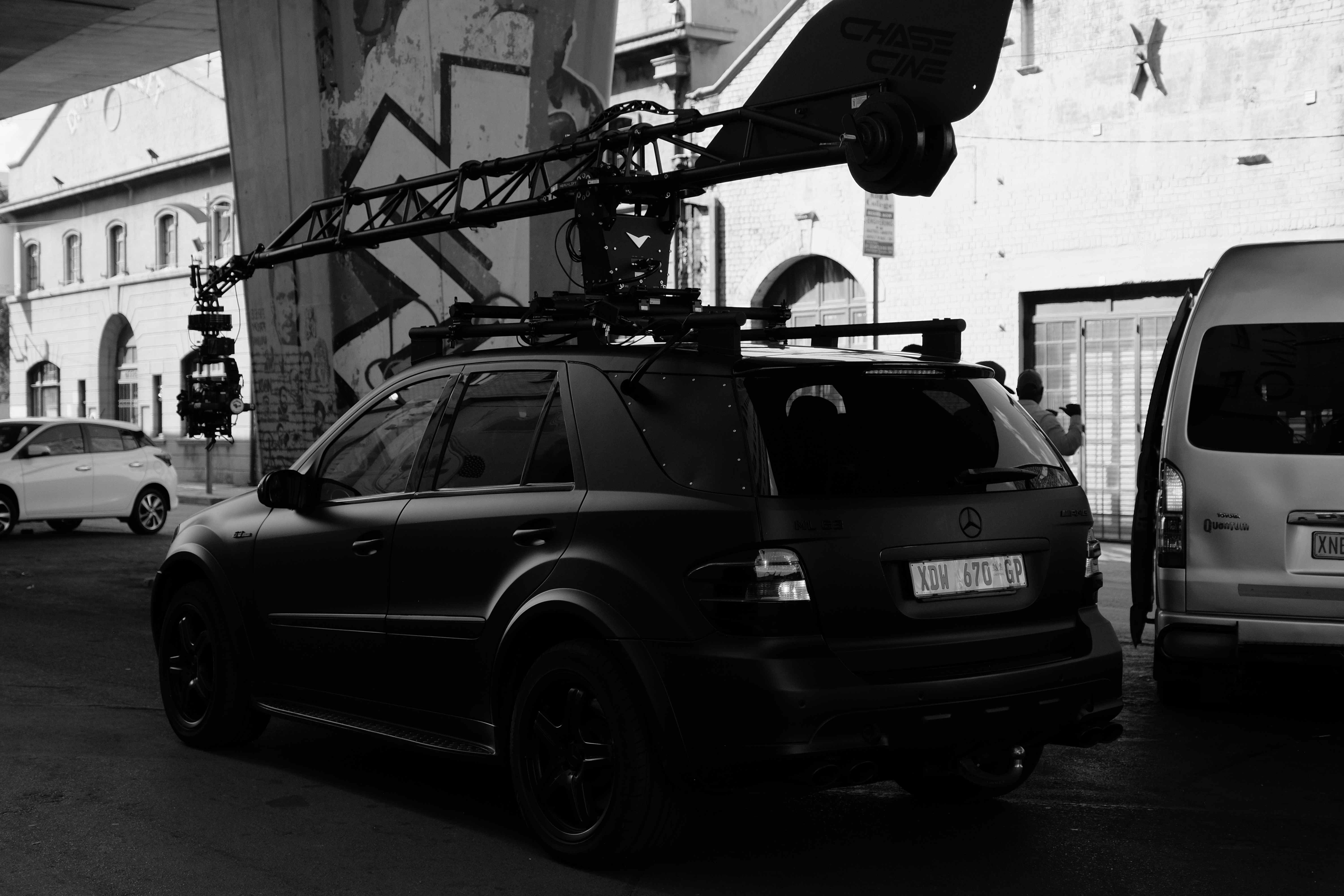 Tracking vehicle in action